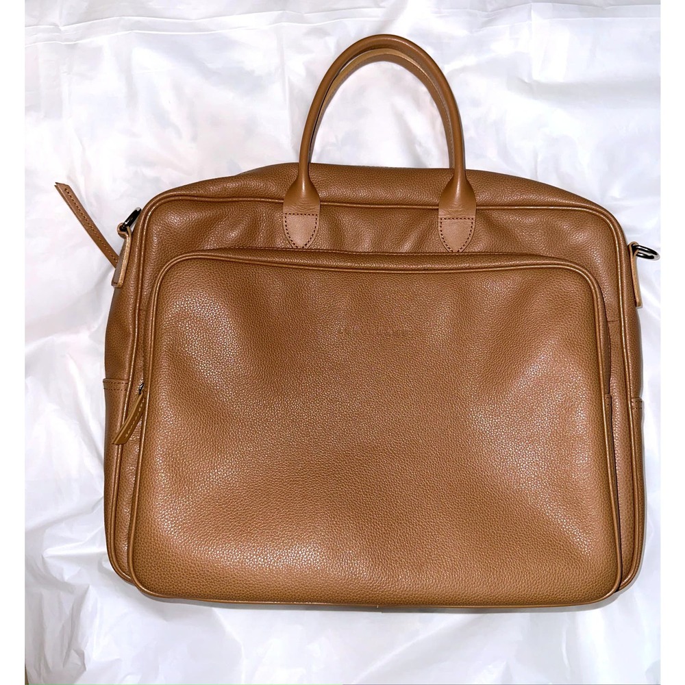 Longchamp Light Tan Laptop Bag or Briefcase